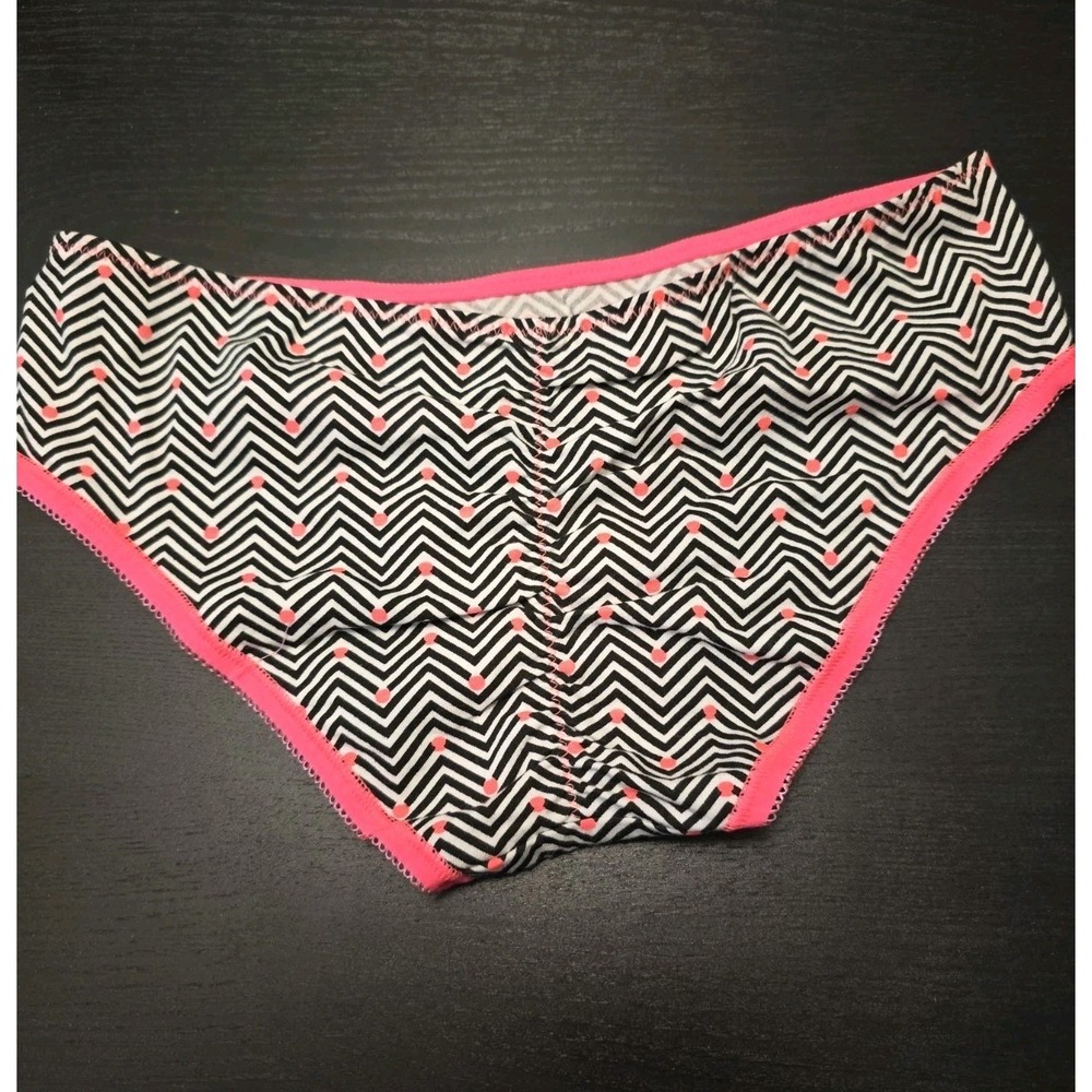 Victoria Secret Small Hiphugger Panty Cotton Blend Geo Print Ruched Low Rise